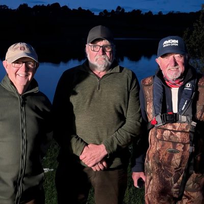 BAC - The Patsy McGivern Shield at the Corbet Lough on 7 June 2025. Brendan Downey 2nd, Raymond Cherry 1st and Lenny Murray 3rd.