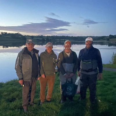 BAC - Brendan Downey Cup at Corbet Lough on 28 June 2025. Sam Grant 2nd, Brendan Downey, Geoff Hylands 1st and Leonard Ervine 3rd