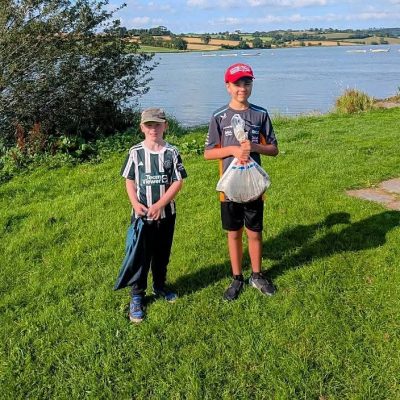 BAC - Dr Cocks Shield for junior anglers at the Corbet Lough on 16 August 2025. Xavier Mackle 2nd and Elijah Parks 1st