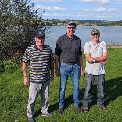 BAC - Shooter Cup at the Corbet Lough on 16 August 2025. Noel Burns 3rd, Roger McClemens 1st and Dessy Graham 2nd
