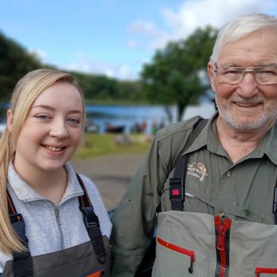 BAC - Banbridge anglers Billy Graham and his granddaughter Natasha at the Lough Melvin Open 2025. Photo courtesy of Garrison and Lough Melvin Anglers 