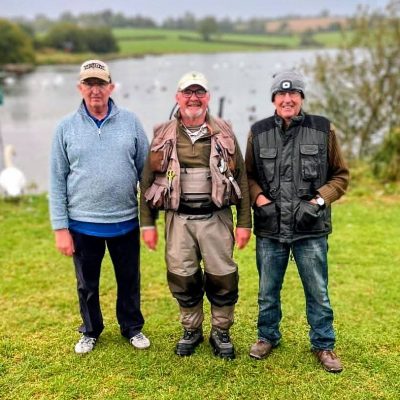 BAC - Hugh Savage Cup competition at the Corbet Lough on 27 September 2025. Colin Crothers 3rd, Geoff Hylands 1st and Dessy Graham 2nd