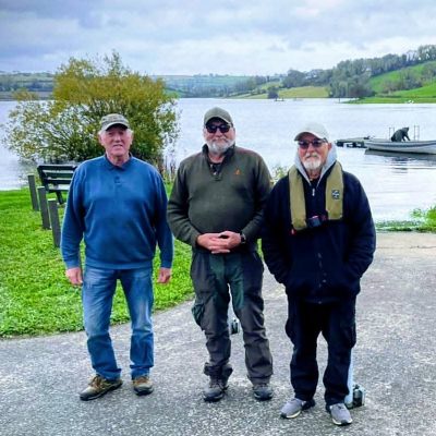 BAC - Boat Anglers Cup at Corbet Lough on 18 October 2025. Donald McClearn 2nd, Raymond Cherry 1st and Wilson Clinghan 3rd 