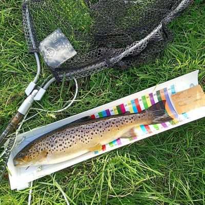 BAC - Geoff Hylands winning fish in the Otterburn Trophy competition on the River Bann on 25 October 2025