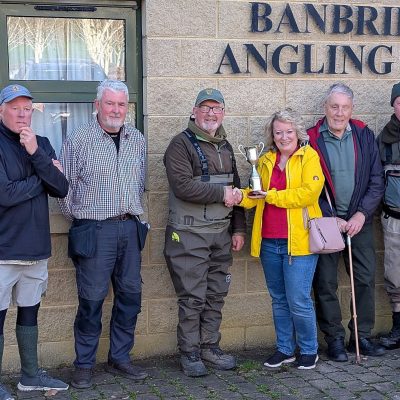BAC - Dr Jacqueline Rippington presents the Linda McCandless Cup to Geoff Hylands, 6 April 2026. L-R Brian Russell, Trevor Jones, Geoff Hylands, Dr Jacqueline Rippington, Joe McCandless and Joe Curran.