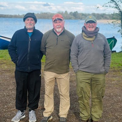 BAC - AIB Cup on Lough Lene, Co Westmeath on 18 April 2026. Sam Watt 3rd, Joe Curran 1st and Geoff Hylands 2nd