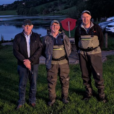 BAC - Jim Ledlie Cup at Corbet Lough on 30 May 2026. Sam Grant 3rd, Geoff Hylands 1st and Roger McClements 2nd